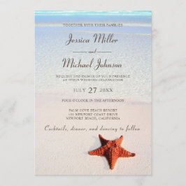 Invitación Boda Tropical Starfish Beach