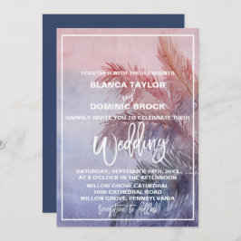 Invitación Boda Tropical Sunset