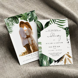 Invitación Boda Tropical y elegante, el boda de
