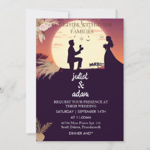 Invitación boda Twilight rústico y elegante
