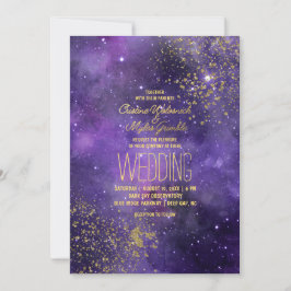 Invitación Boda ultravioleta | Noche Glam Starry