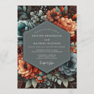 Invitación Boda Umbría de Cobre Teal