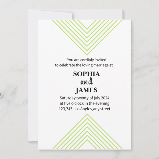 Invitación Boda única y minimalista (Anverso)