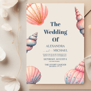 Invitación Boda único de Boho Seashells Beach