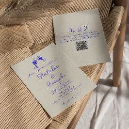 Invitación Boda único de código QR dibujado a mano