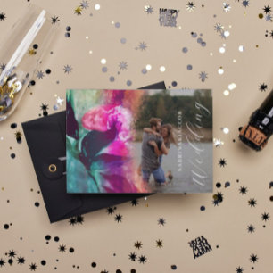 Invitación Boda único de fotos rosa rosa rosa amarillo bonito