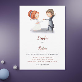 Invitación Boda único de Fun Casual Simple Bride Groom