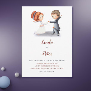 Invitación Boda único de Fun Casual Simple Bride Groom