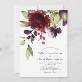Invitación Boda único de las flores moradas de color morado d