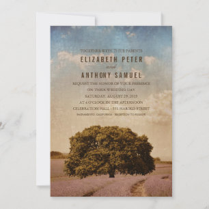 Invitación Boda único de lavadora de árbol rústico creativo