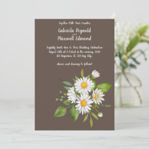 Invitación Boda único de margarita blanca floral