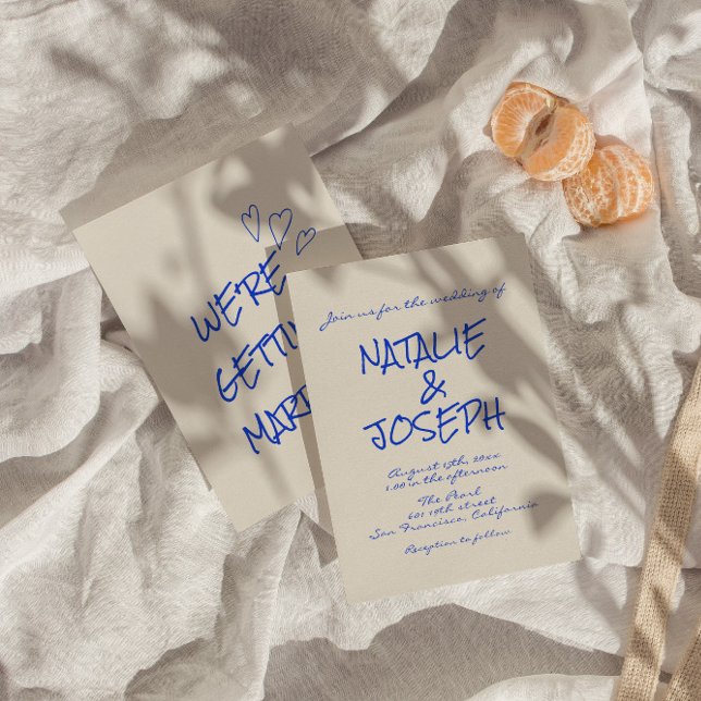 Invitación Boda único retro funky a mano y colorido (Subido por el creador)