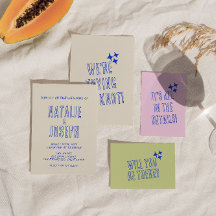 Boda único retro negrita colorida y manuscrita