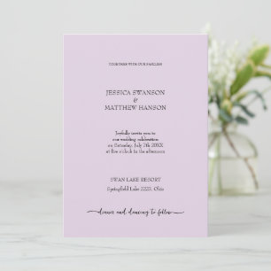 Invitación Boda Urbana Moderna de Ciudad en Lila
