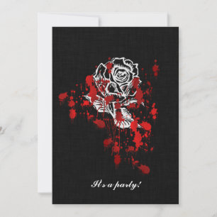 Invitación Boda Vampiro Gótica Rosa Eterna