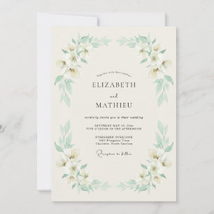 Invitación Boda Veraniega y Fresca de Verde Menta