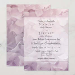 Invitación Boda veraniego Rubor Pink Purple Hydrangea