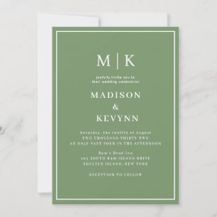 Invitación Boda Verde