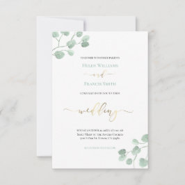 Invitación boda verde
