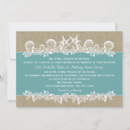 Invitación Boda Verde azulado de Sea Garland