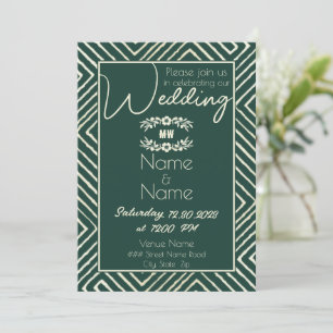 Invitación Boda verde de cazadores tribales africanos