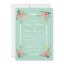 Boda verde de color de agua de rosas rosadas flora