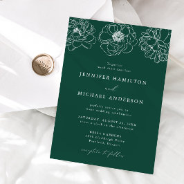 Invitación Boda verde de Dainty Floral