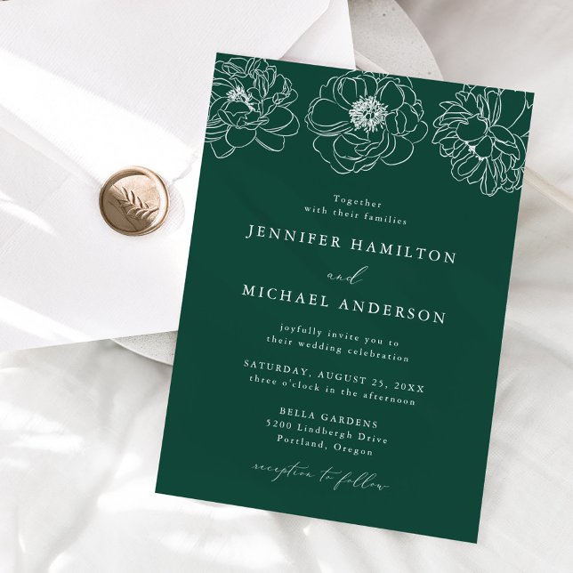Invitación Boda verde de Dainty Floral (Subido por el creador)
