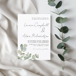 Invitación Boda verde de Eucalyptus Sage