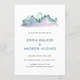 Invitación Boda Verde de la naturaleza de los bosques de pino