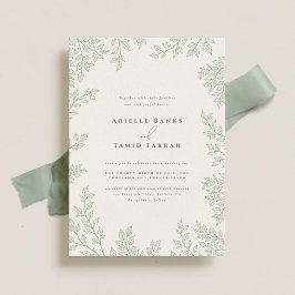 Invitación Boda Verde de la Selva Forestal