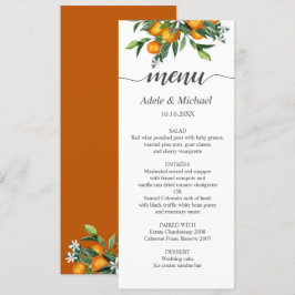 Invitación Boda Verde del Naranja del Cítrico de la Tangerina