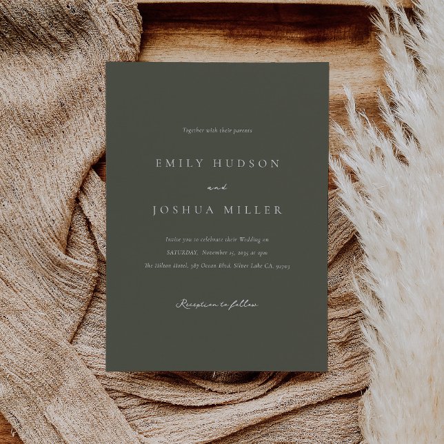 Invitación Boda Verde Elegante Moderna (Subido por el creador)