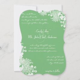 Invitación Boda Verde Rústica de hierba floral romántica invi