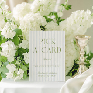 Invitación Boda verde sabio y azul escoge un Rótulo de tarjet