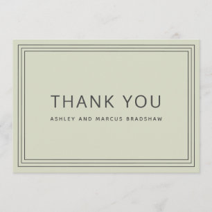 Invitación Boda Verde Sage Simple Frame Sage Gracias