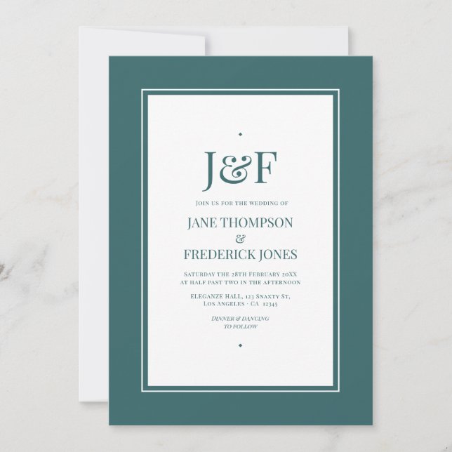 Invitación Boda Verde Transformadora (Anverso)