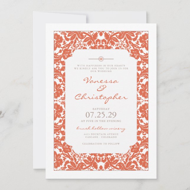 Invitación Boda Verona Sunset (Anverso)