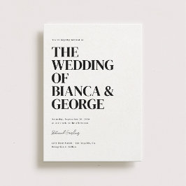 Invitación Boda vertical de Belmont