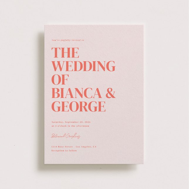 Invitación Boda vertical de Belmont (Subido por el creador)