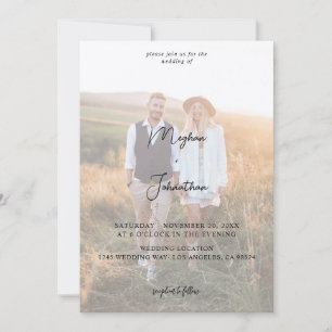 Invitación Boda Vertical Foto Moderna 11 -KR