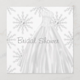 Invitación Boda Vestido Bridal De Snowflake Blanco