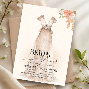Invitación Boda vestido de traje vestido caída ducha de novia