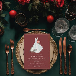 Invitación Boda Vestido Navidades Holiday Bridal Shower