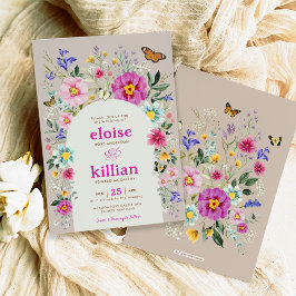 Invitación Boda Vibrant Boho Spring Wildflowers