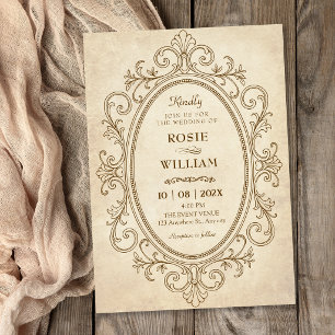 Invitación Boda victoriana barroca vintage