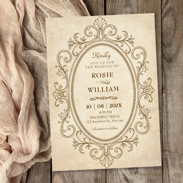Invitación Boda victoriana barroca vintage (Subido por el creador)