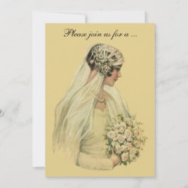 Invitación Boda victoriana de época Fiesta de ducha de novia