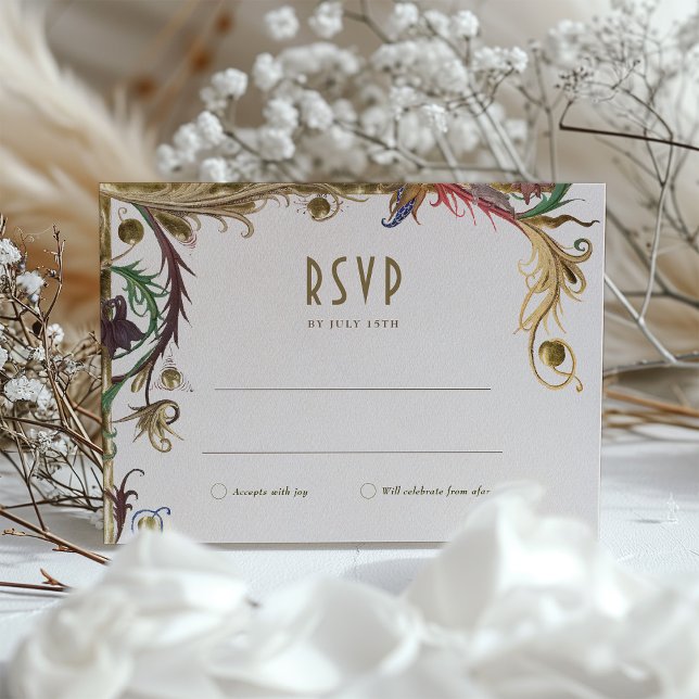 Invitación Boda victoriana medieval RSVP Florals (Subido por el creador)