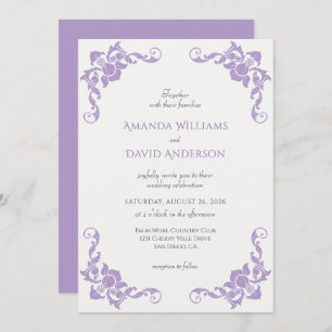 Invitación Boda victoriano de Lilac Lavender